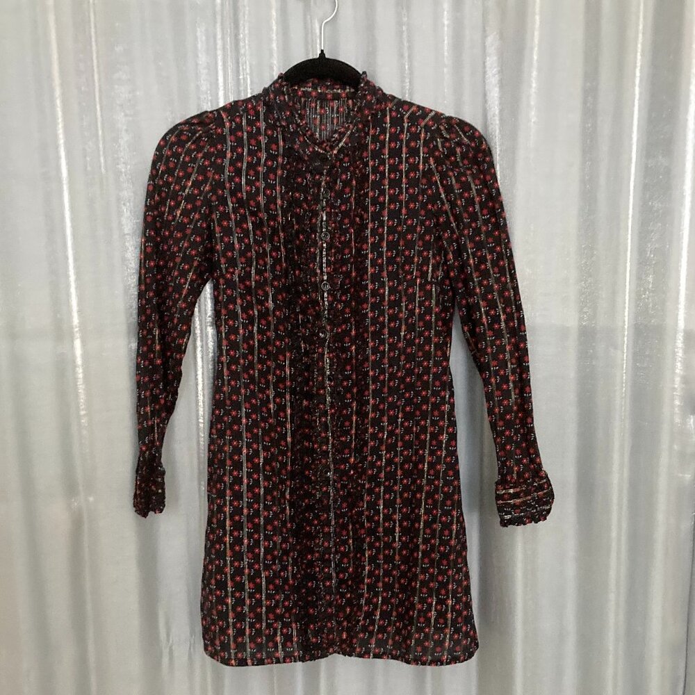 tunic seethrough floral top